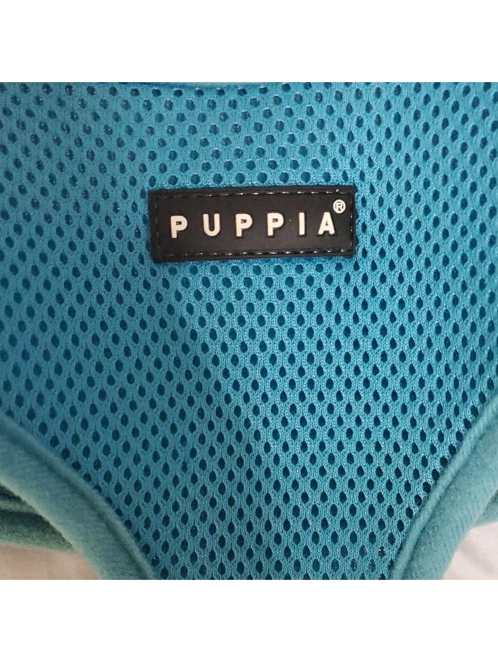 Puppia Aqua Blue Soft Harness and Navy Blue Leash Set, Size XL, New Without Tags